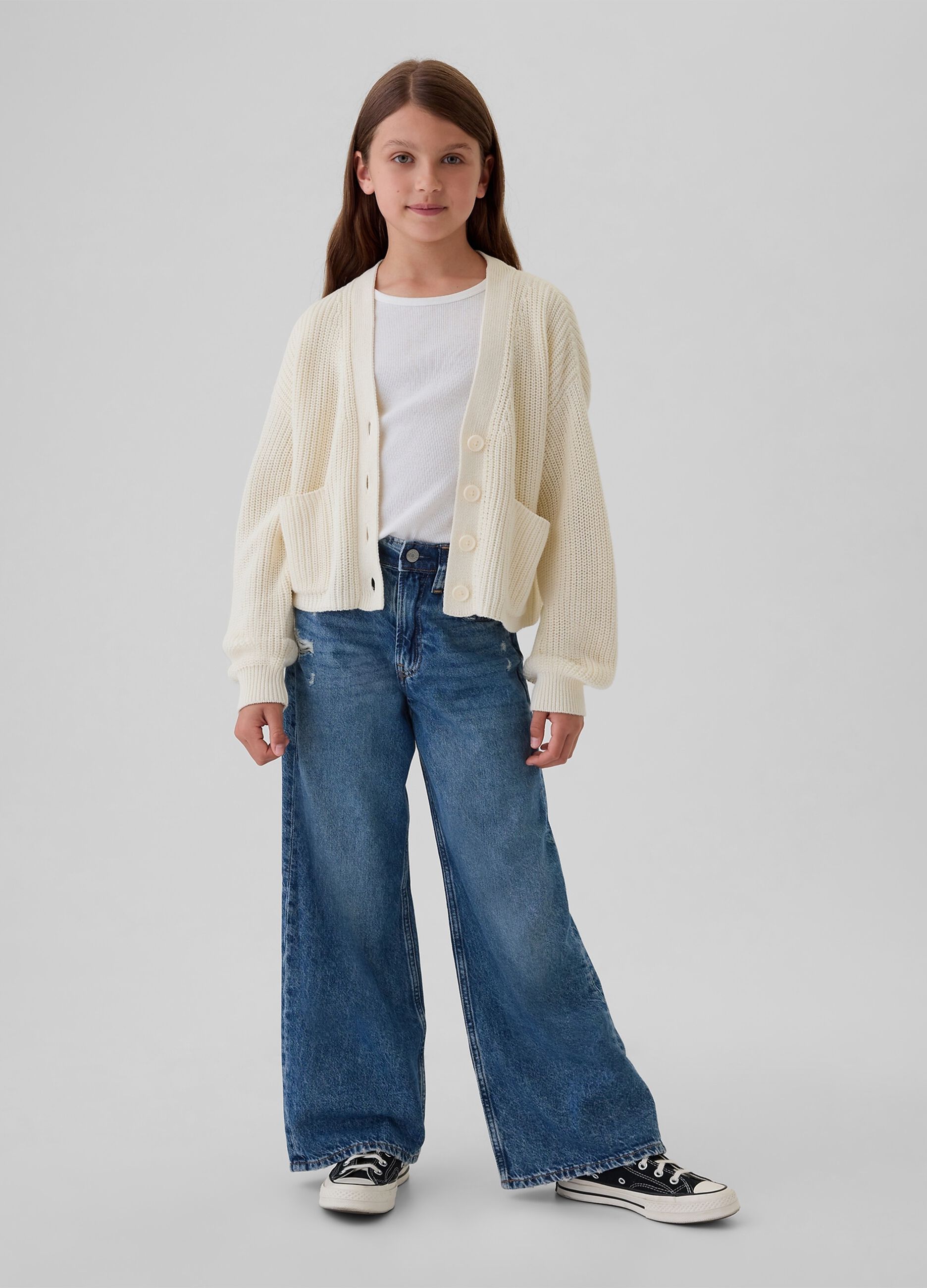 Cardigan crop a coste inglesi