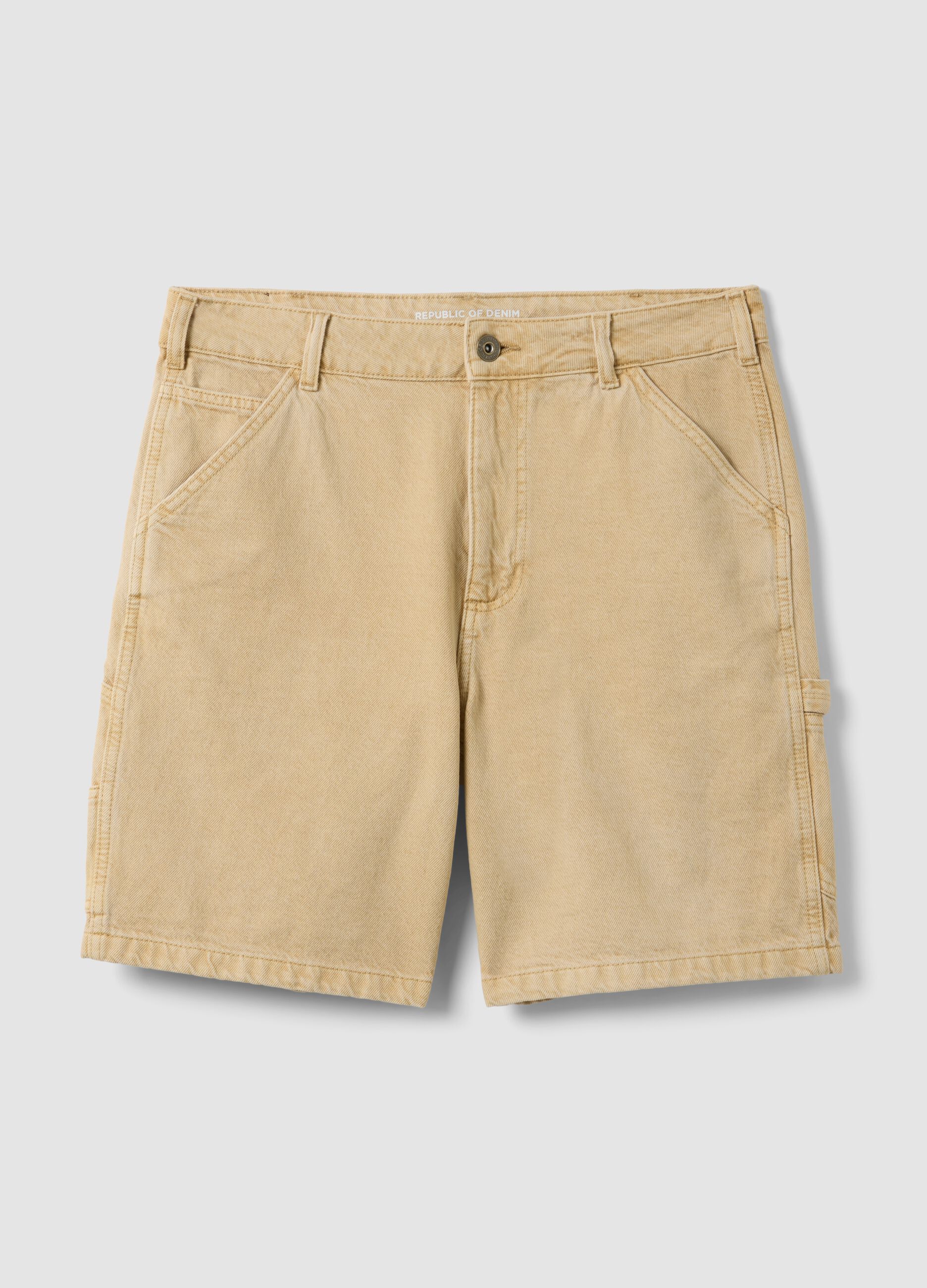 Bermuda beige in puro cotone