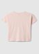Girl's regular fit pink pure cotton t-shirt with print_1