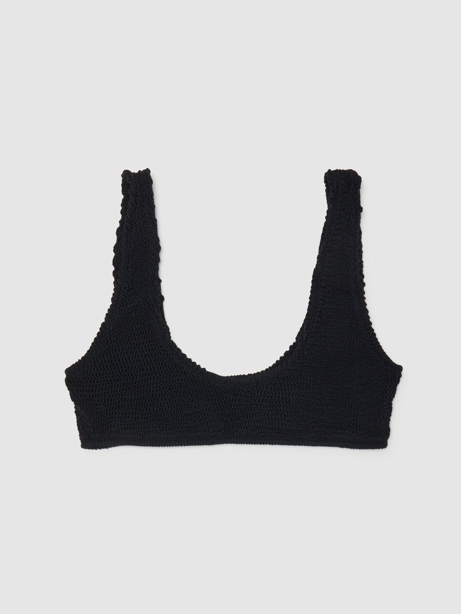 Women's stretch fabric black bikini_4