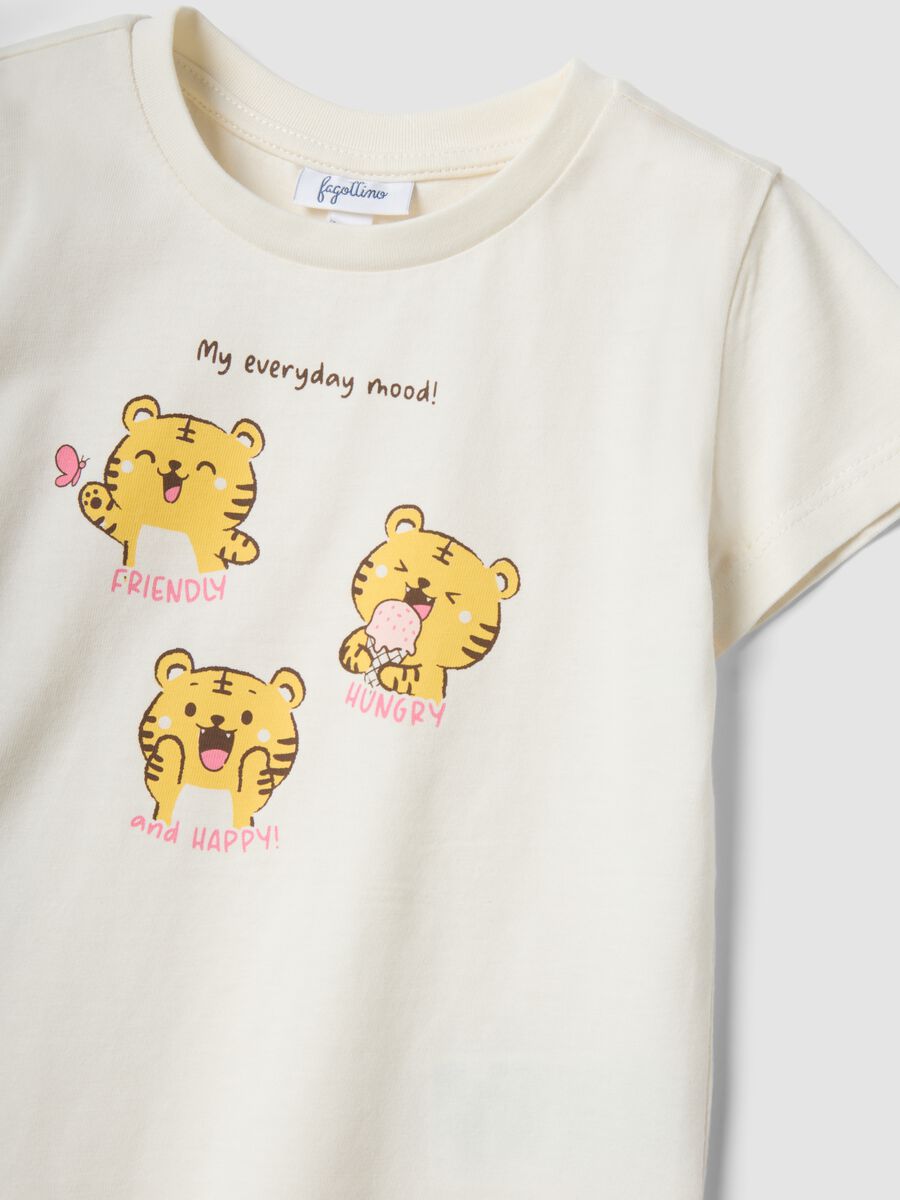 Girls&rsquo; pure cotton multicolour set with print, regular fit_2