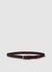 Braided brown belt with metal buckle_0