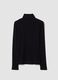 Black ribbed stretch-cotton crew-neck T-shirt, regular fit_2