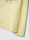 Yellow T-shirt in pure organic cotton with a high neck_3