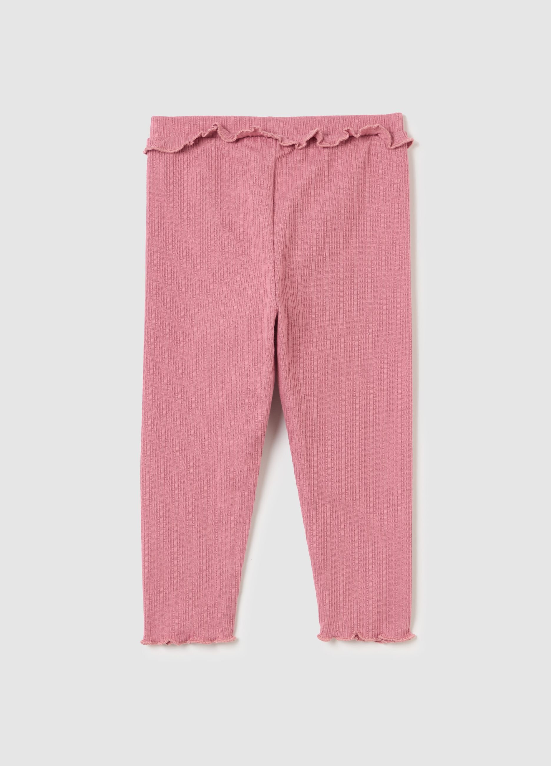 Leggings with jacquard weave