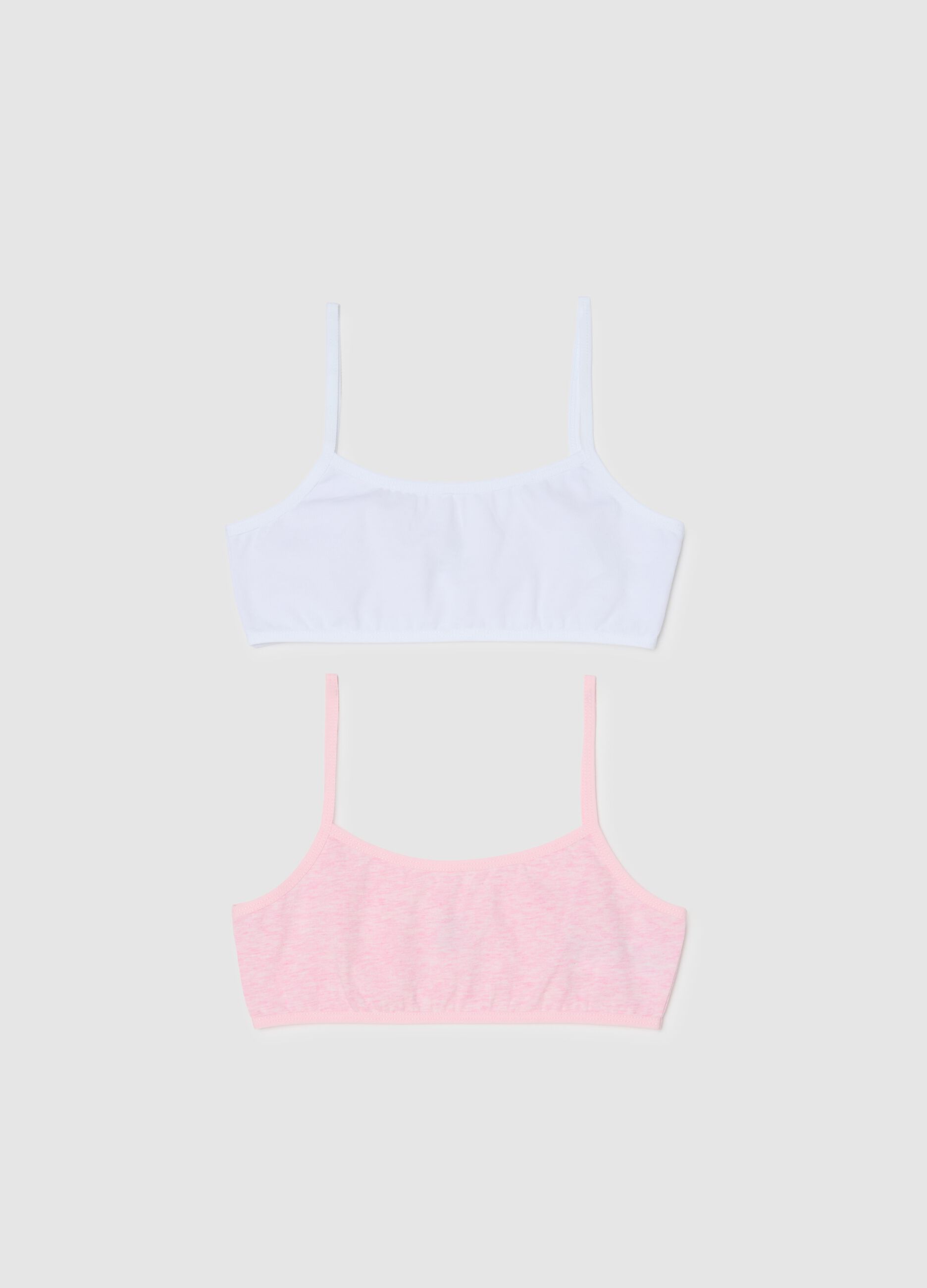 Multicolour stretch cotton comfortable bras twin pack for girls