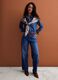 Blue pure cotton denim shirt, regular fit_1