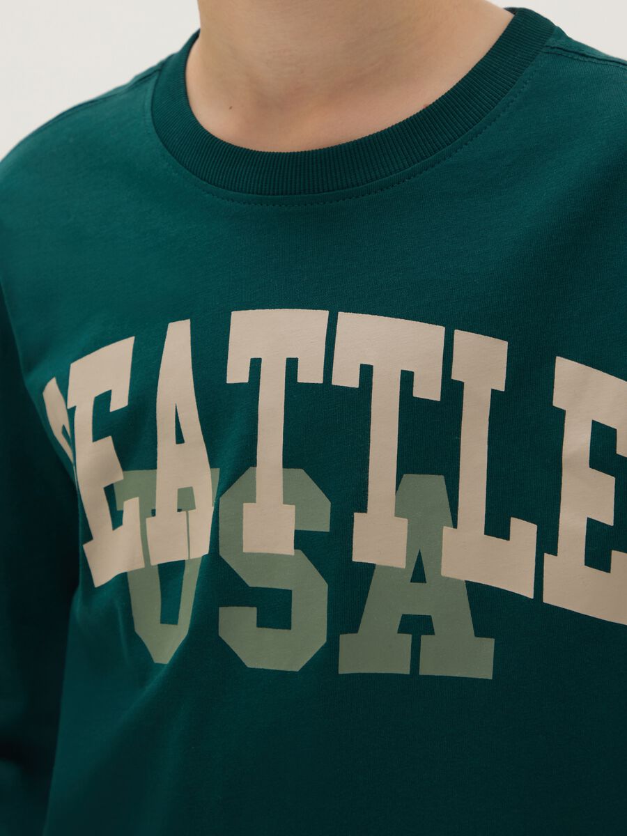 Maglia da ragazzo in puro cotone verde_2