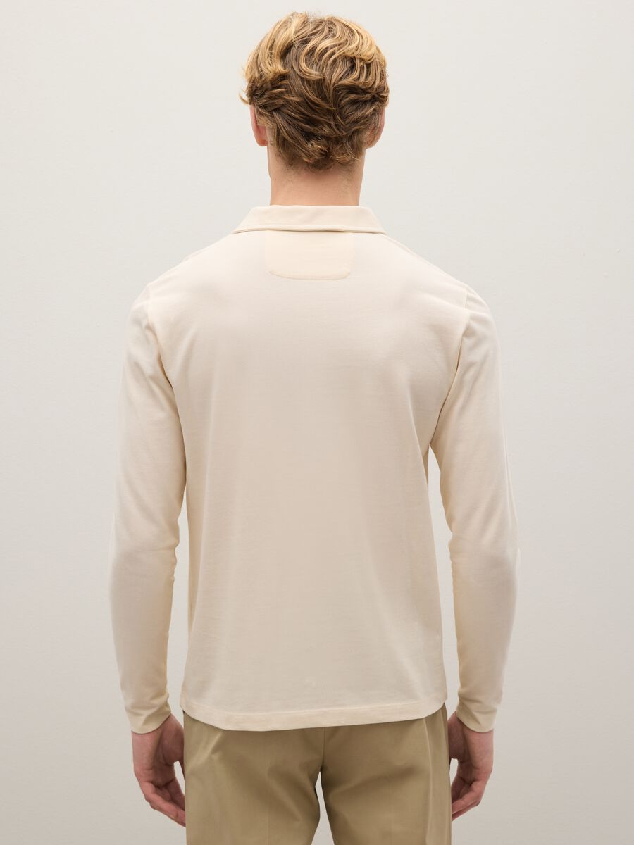 Beige pure cotton polo regular fit_2