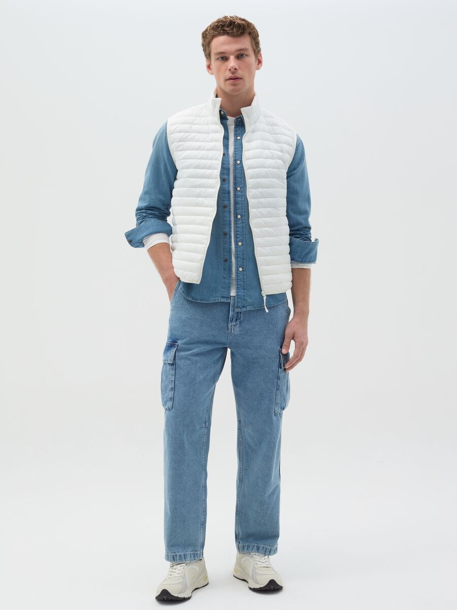 Full-zip ultralight gilet with high neck_1