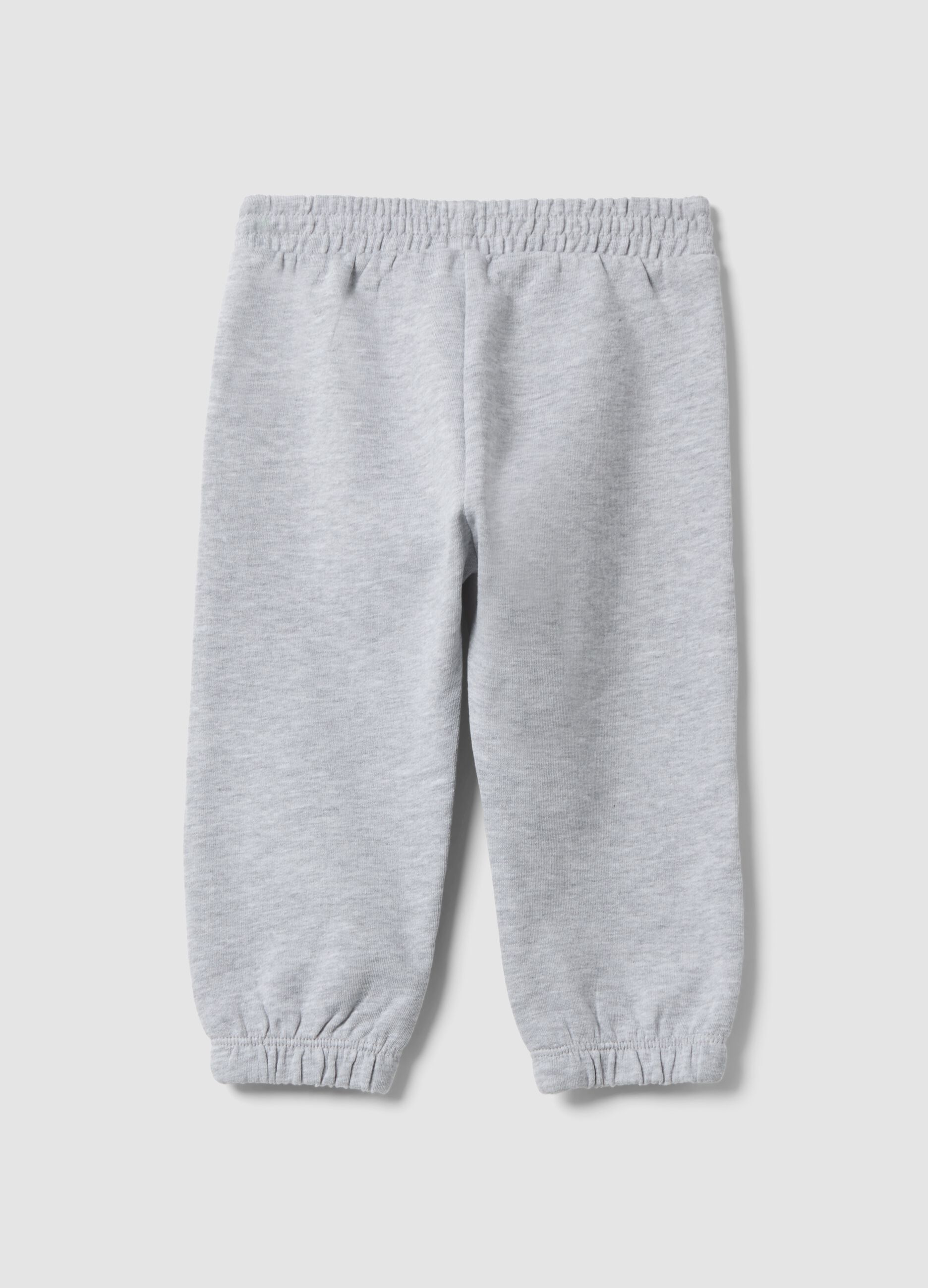 Pantaloni jogger grigi in puro cotone per bimba