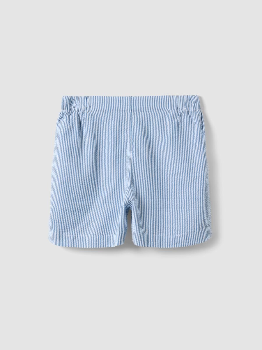 Regular-fit multicolour striped pure cotton shorts_4