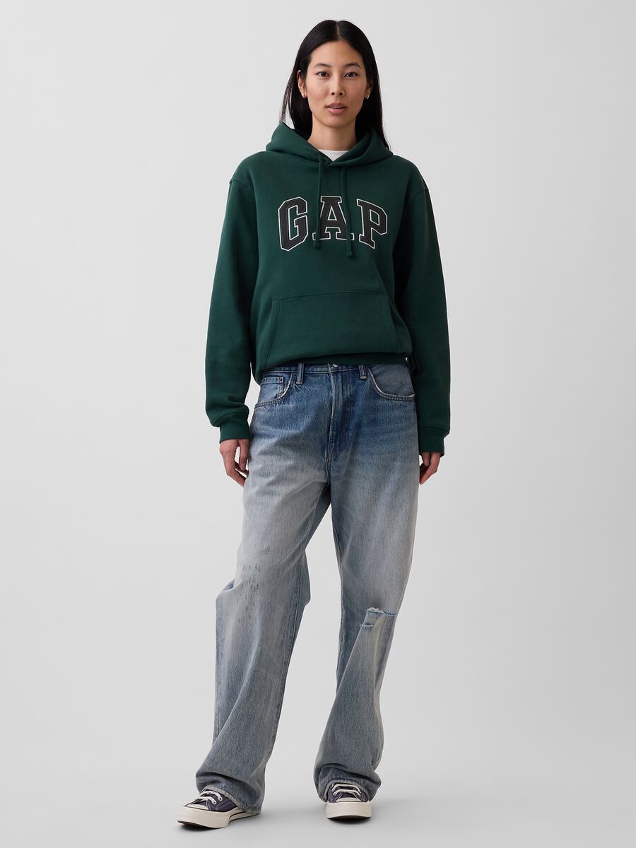 Cotton blend hoodie with logo_2