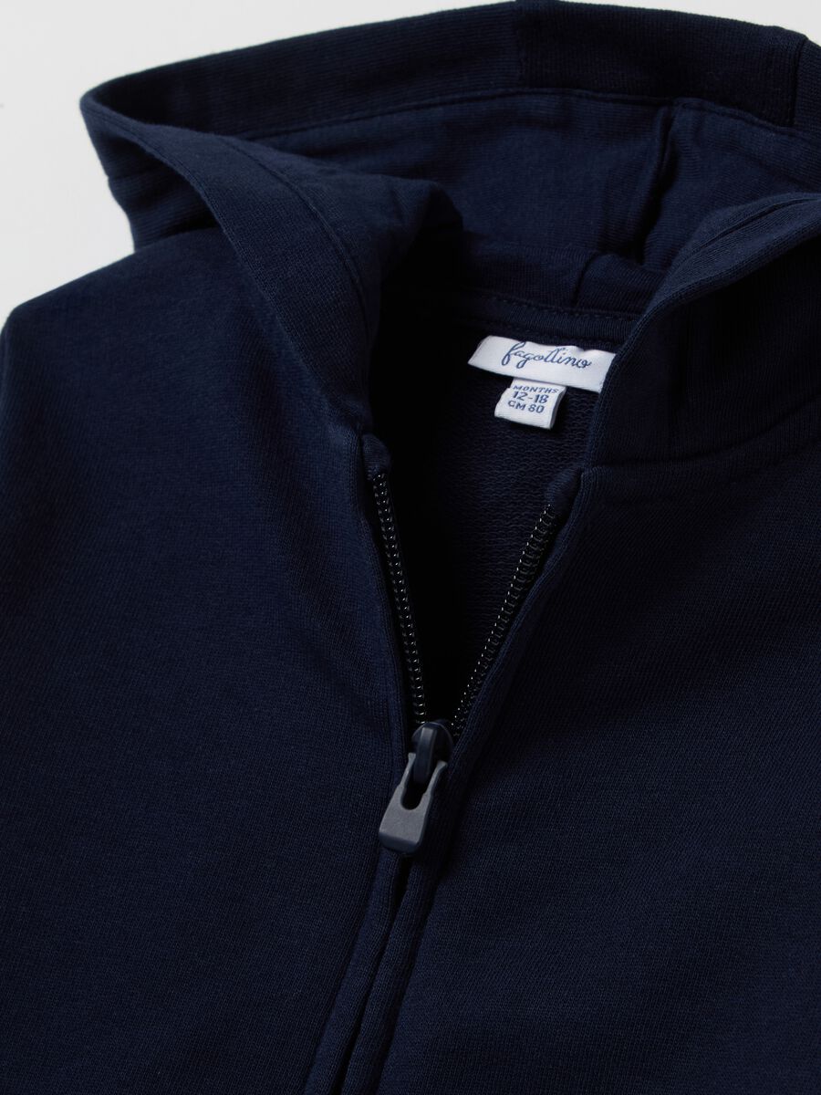Full-zip sweatshirt in French terry with hood_2