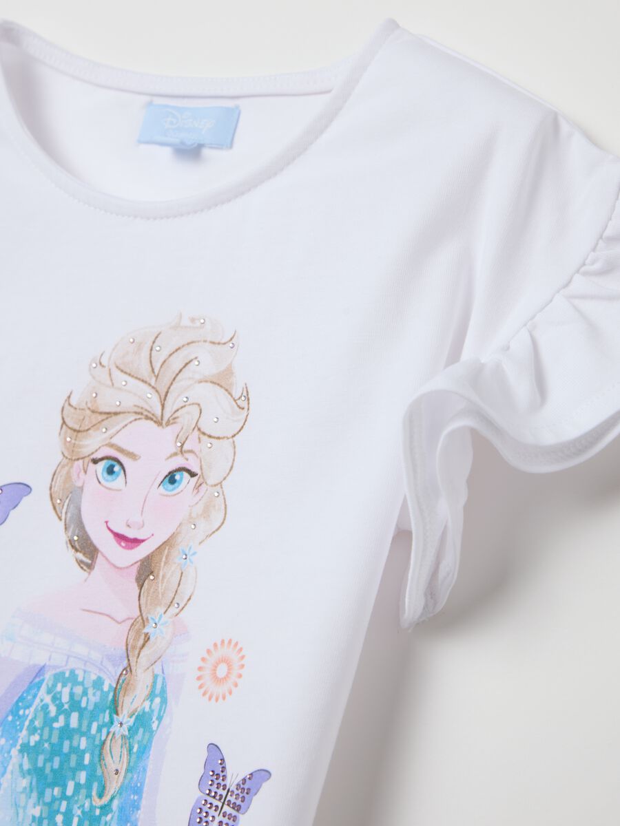 White and purple jogging set in stretch cotton with Elsa print_2