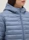 Blue padded regular fit jacket with zip and hood_3
