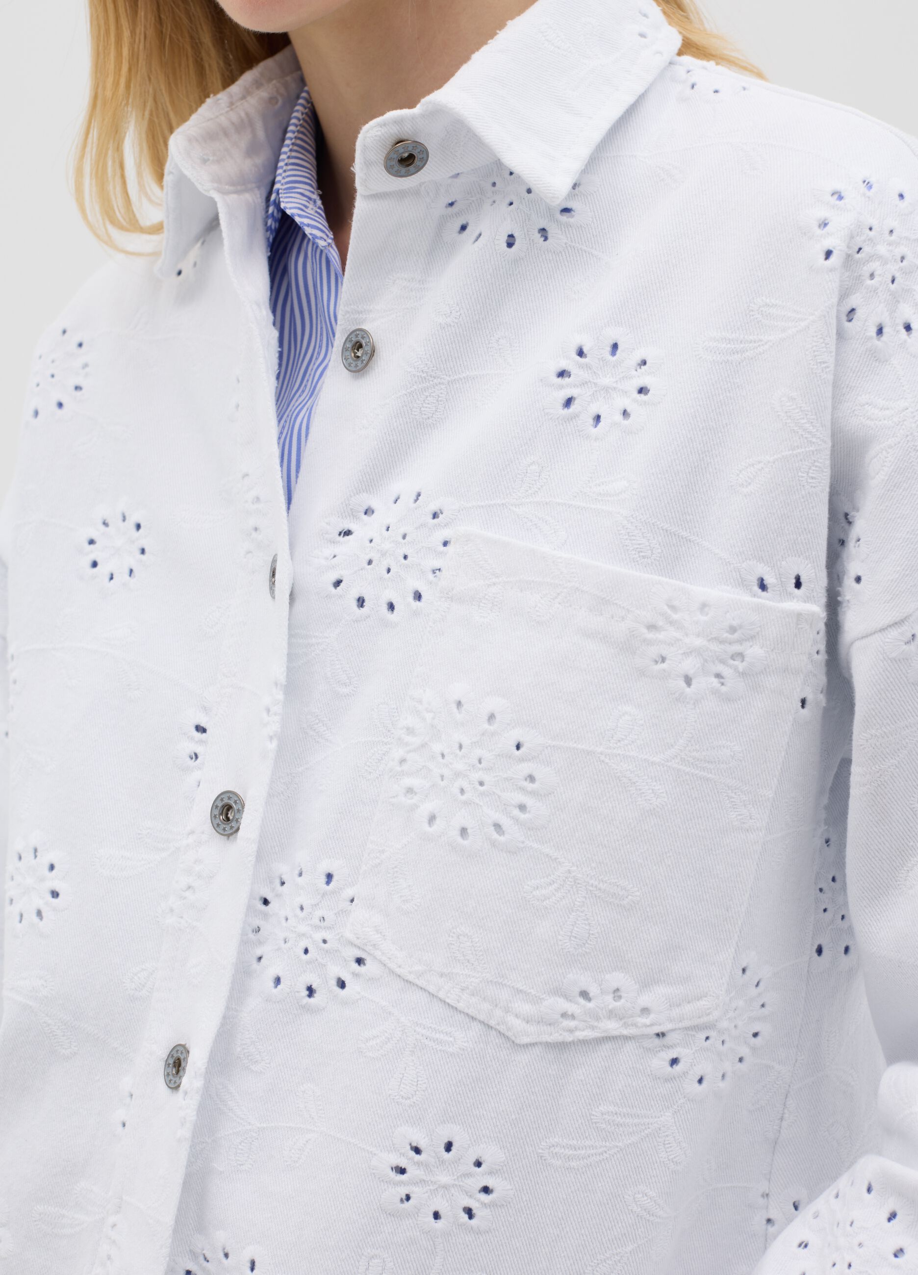 Camicia da donna in puro cotone bianca regular fit
