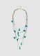 Multicolour necklace with light-blue tassels_0