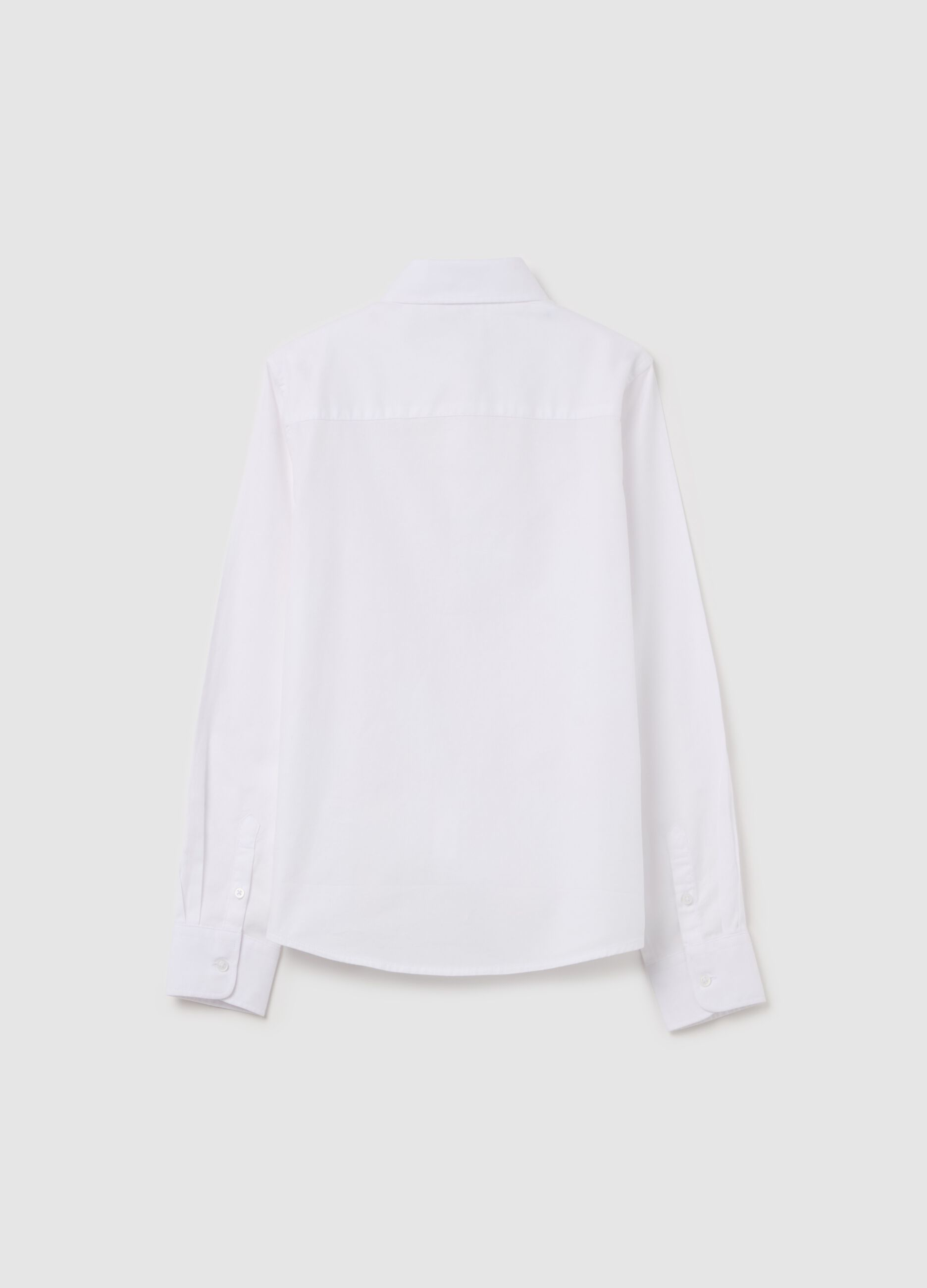Shirt in solid colour cotton