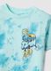 Children's blue tie-dye pure cotton T-shirt regular fit_2