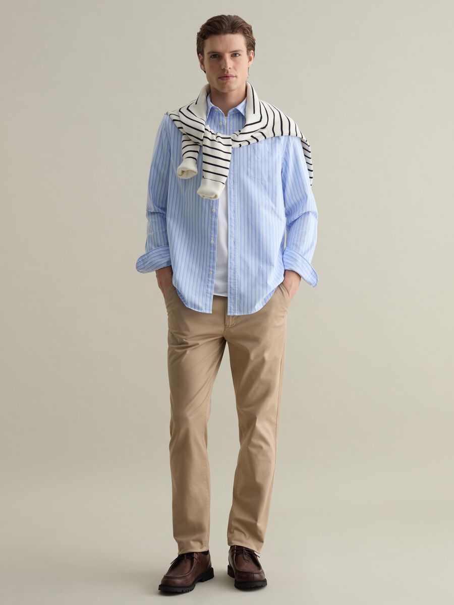 Striped Oxford cotton shirt_1