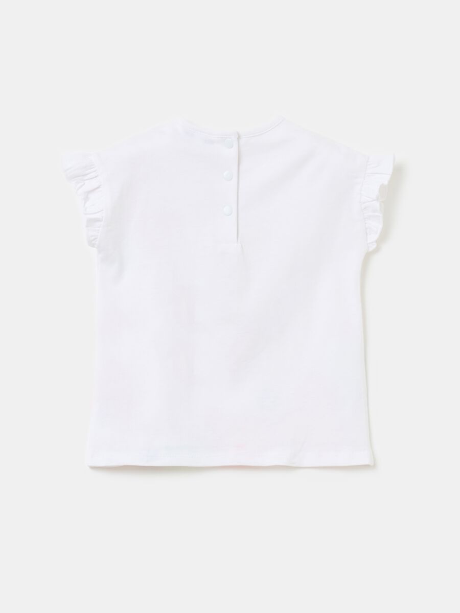 T-shirt con rouches e stampa Titti_1