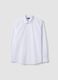 White long-sleeve cotton blend slim fit easy iron shirt_4