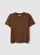 Brown pure cotton T-shirt_4