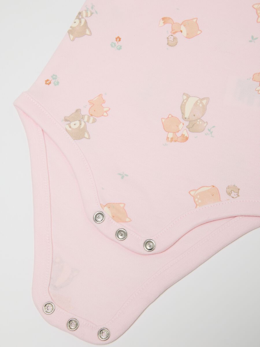Tripack body multicolor da neonata in puro cotone_2