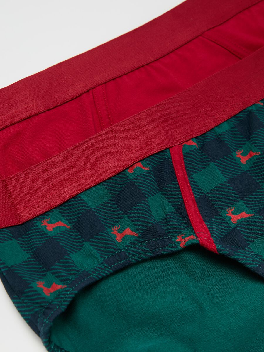 Two-pack briefs in organic cotton with tartan pattern_5