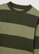 Children's green striped pure cotton regular fit shirt_2