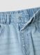 Light blue cotton-blend denim shorts for boys, regular fit_3