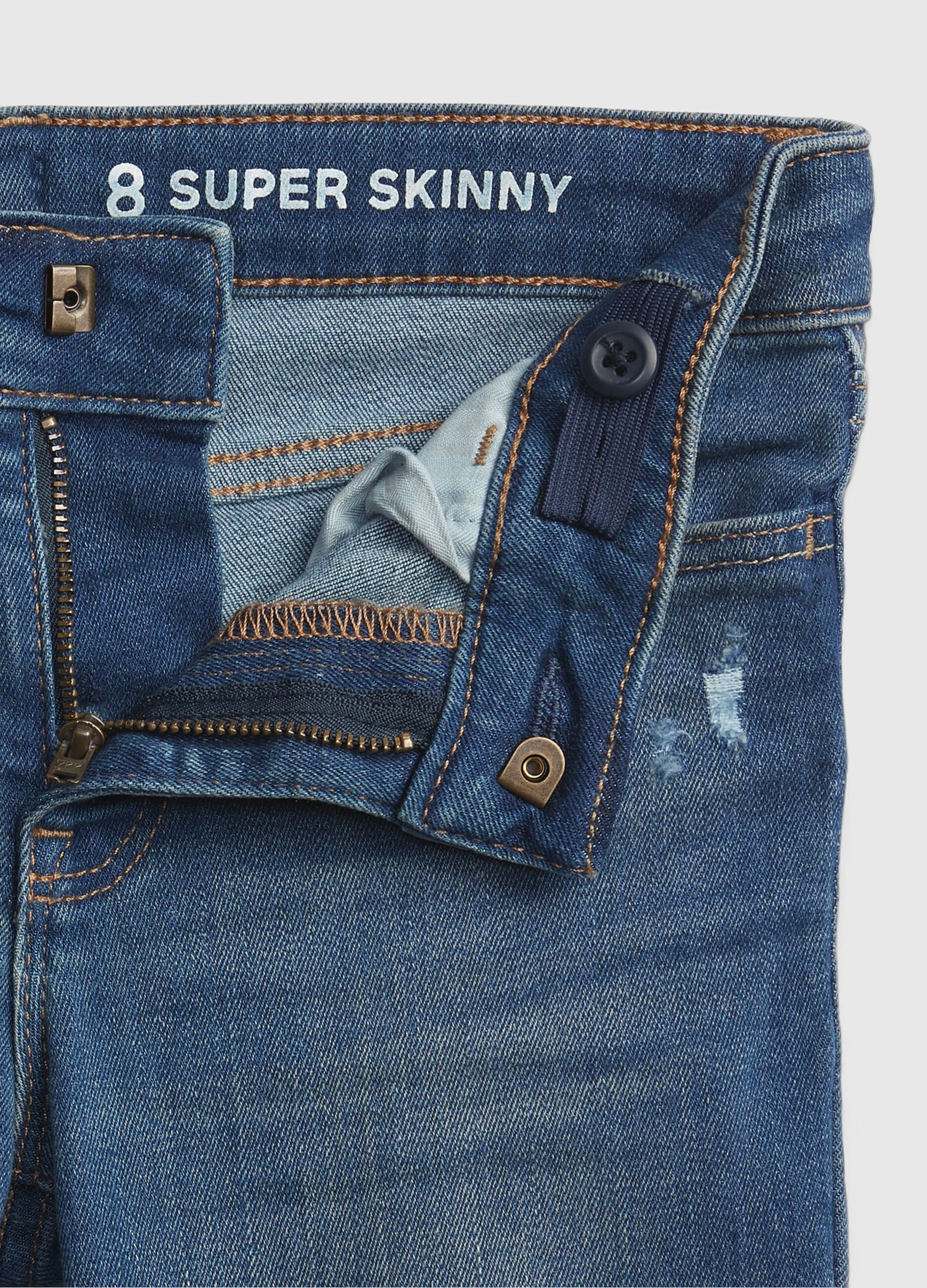 Skinny-fit jeans with abrasions