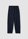 Blue stretch cotton trousers_4