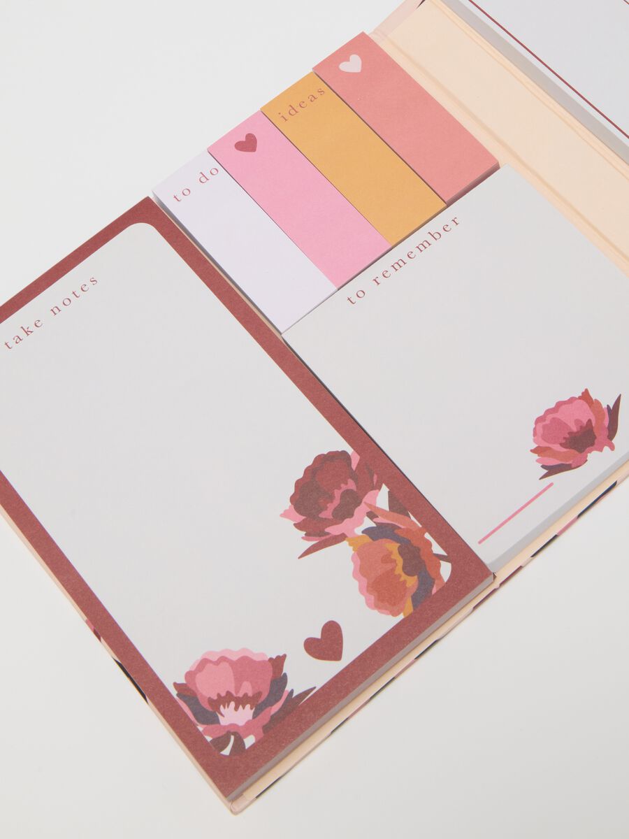 Organizer in carta multicolor con fiori_1