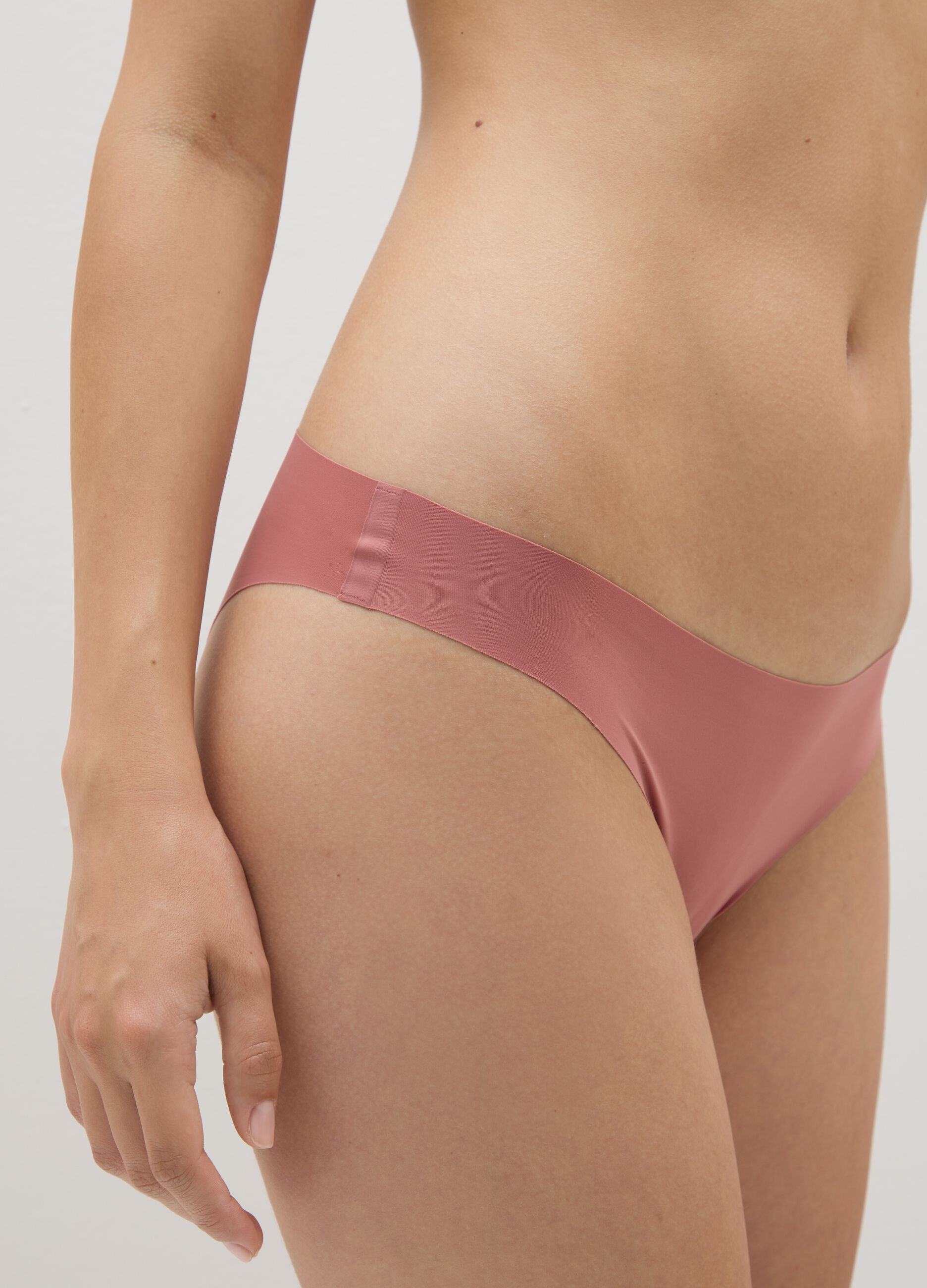 Regular Fit Pink Fabric Briefs