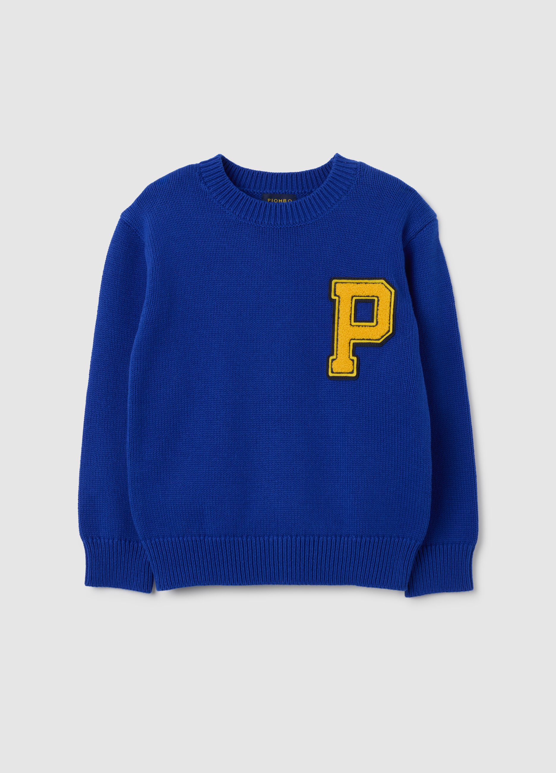 Boys' Regular Fit Blue Pure Cotton Jumper