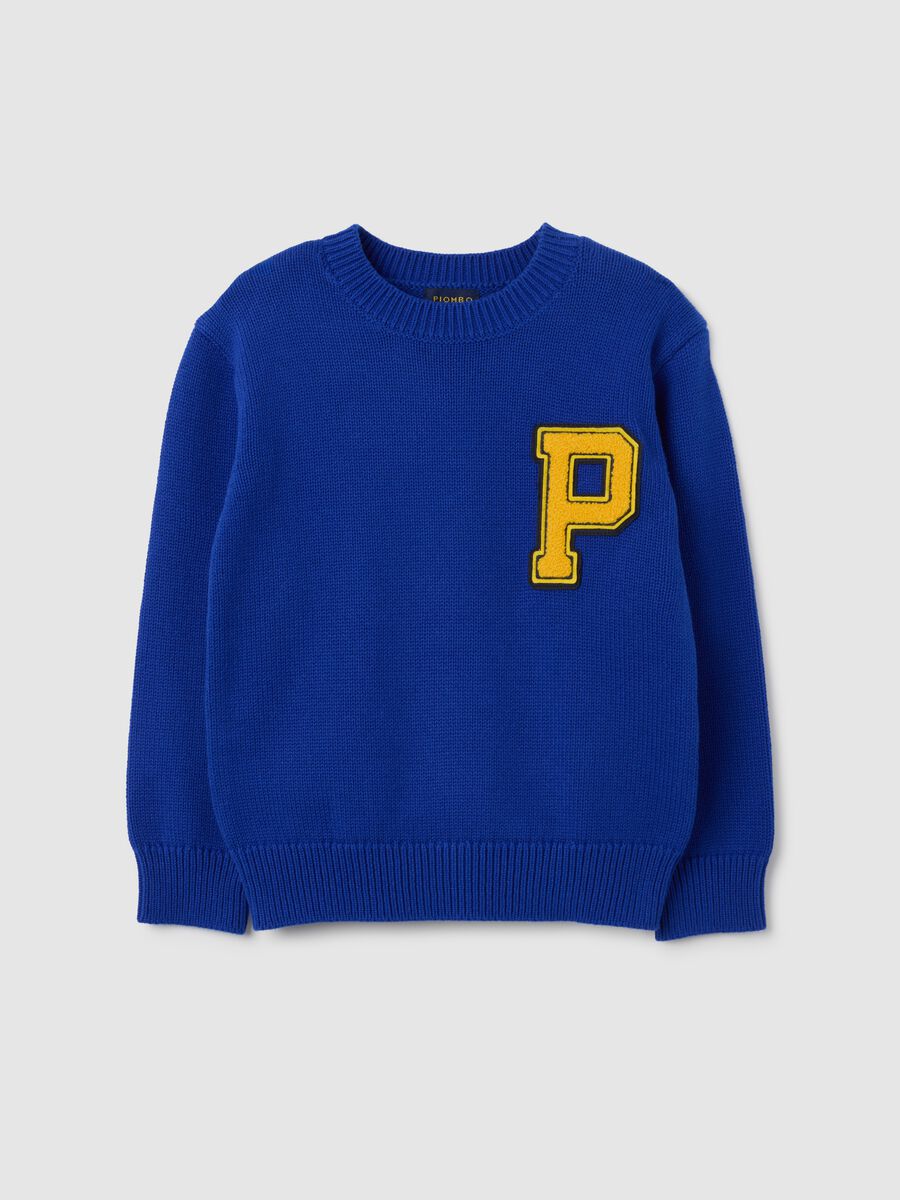 Boys' Regular Fit Blue Pure Cotton Jumper_0