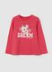 Cotton T-shirt with print and long sleeves_0