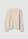 Beige oversized cotton-blend ribbed crew-neck top for boys_6