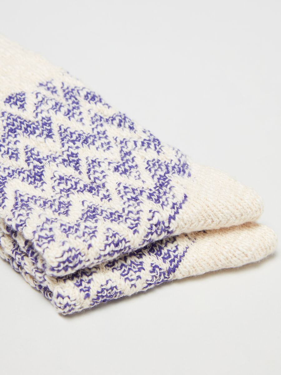 Calze corte con trama a zig zag_2