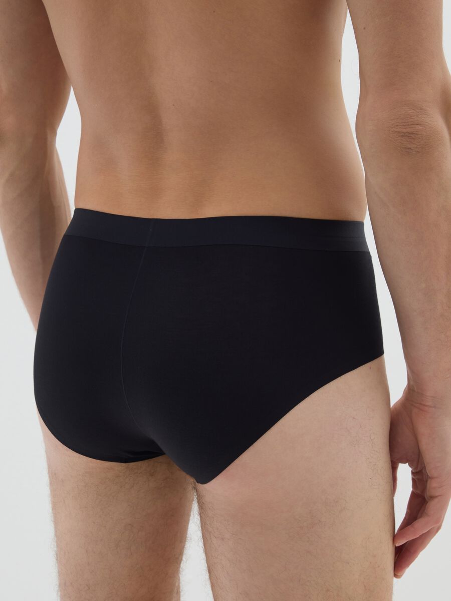 Bipack di slip neri in modal elasticizzato_2