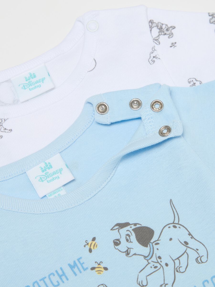 Two-pack short-sleeved bodysuits with Lucky and Rolly print_2