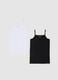 Girl's multicolour stretch cotton vest twin pack_0