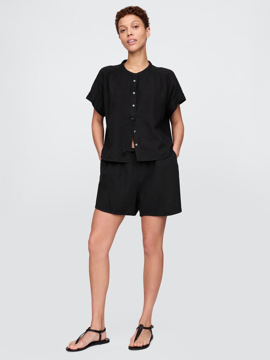 Black pure cotton shorts Gap_0