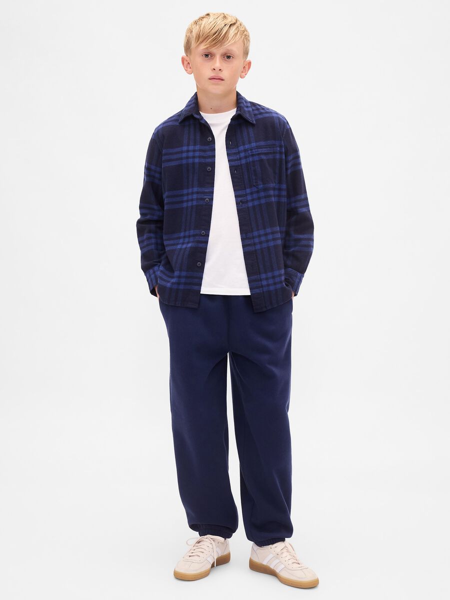 Blue Cotton Trousers for Boys_0
