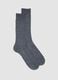 Long blue socks in a stretch cotton and linen blend_0