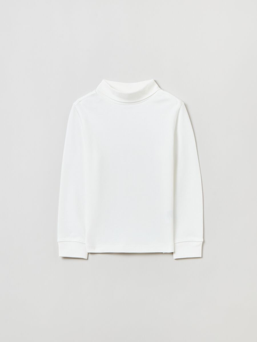 T-shirt maniche lunghe a collo alto_0