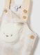 Multicoloured cotton baby dungarees with teddy bear_2