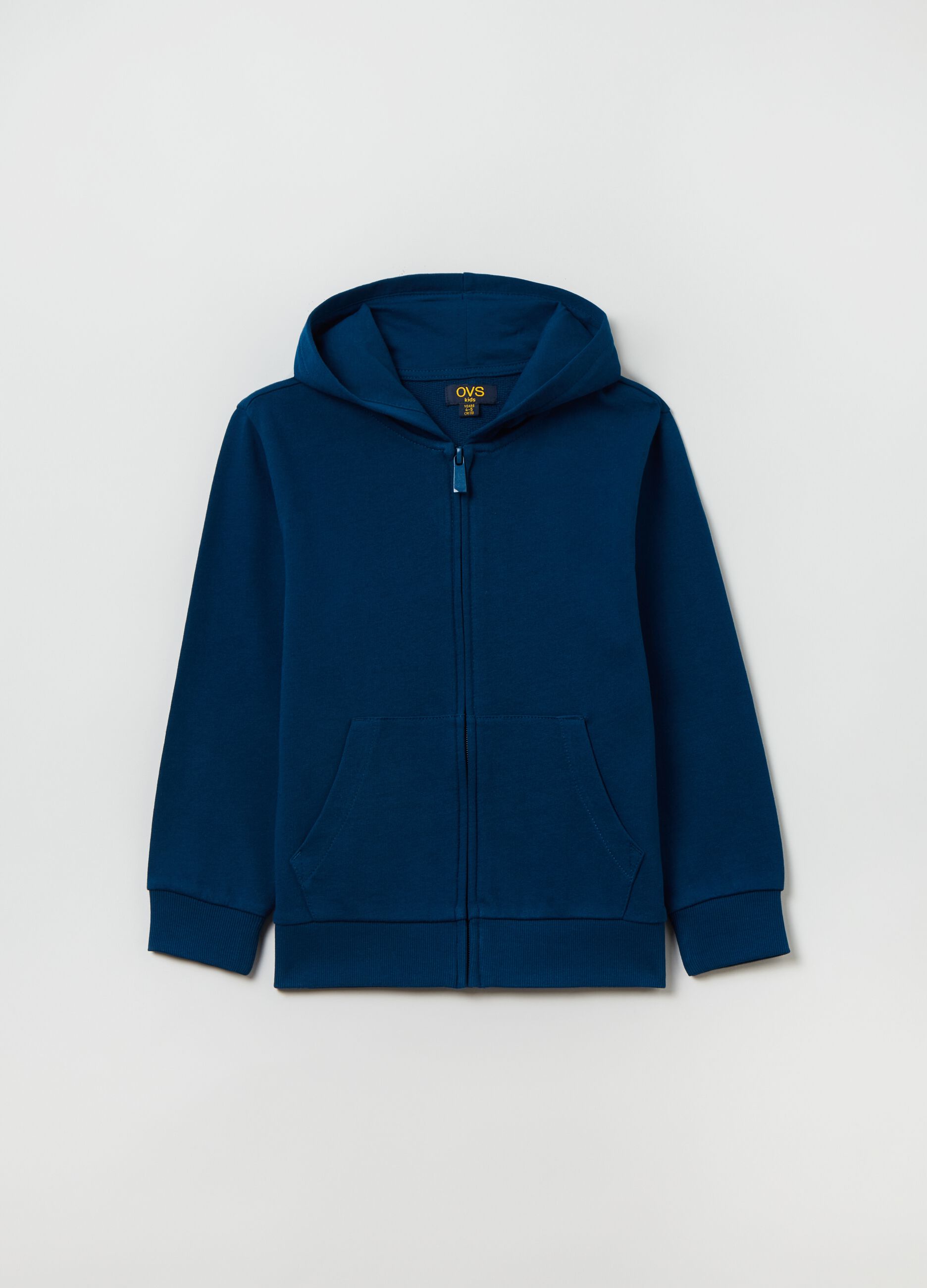 Full-zip in French Terry con cappuccio _0